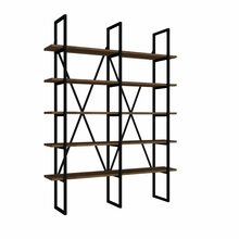 Raamaturiiul Kalune Design Burgaz, 26 x 126 x 160 cm, pruun/must