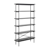 Riiul Home4you Angus, 94 x 27 x 172 cm, must