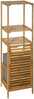 Vannitoa riiul 5five Simply Smart Bamboo, pesukorviga, bambuskiud