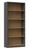 Kontori raamaturiiul Top E Shop R80, 80 x 30 x 182 cm, antratsiit/tamm