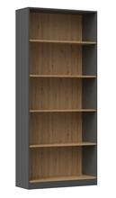 Kontori raamaturiiul Top E Shop R80, 80 x 30 x 182 cm, antratsiit/tamm
