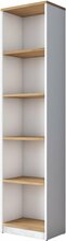 Raamaturiiul Kalune Design HC111, 25 x 40 x 161.8 cm, valge/pähkel