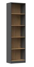 Raamaturiiul Top E Shop R50, tamm/antratsiit, 5 riiulit