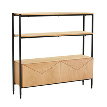 Riiul Home4You Nate, 125,5 x 32 x 117 cm, tamm