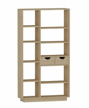 Põrandariiul Kalune Design Luma 550ARN1613, 25 x 80.4 x 188.6 cm, valge/helepruun