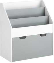 Laste raamaturiiul Sobuy KMB17-HG, 62,5 x 30 x 70 cm, valge/hall