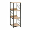 Riiul Home4You Dimitra, 40 x 40 x 124 cm, rustikaalne/must