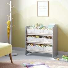 Raamaturiiul Songmics, 29,5 x 62,5 x 60 cm, Pigeon Grey, 9 kangast kastiga