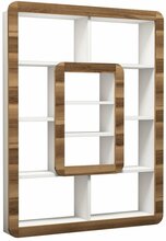 Põrandariiul Kalune Design Orkide, 108.4 x 21.8 x 140 cm, valge/pähkel