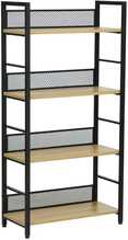 Riiul Home4you Hector, 60 x 28 x 121 cm, must/pruun