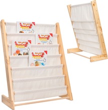 Laste raamaturiiul Roger, 79 cm, pruun/valge, 62.5 x 30 cm