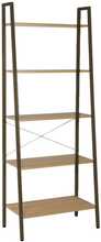 Riiul Home4you Sancia, 64 x 34 x 164 cm, tamm/pruun