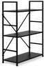 Puidust riiul Modernhome Loft, 3 tasapinda, 80 x 23,5 x 59,5 cm, must