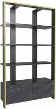 Raamaturiiul Kalune Design Elena, 31.5 x 93.6 x 160 cm, must, Marble