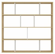 Põrandariiul Kalune Design Hodbi, 145.2 x 25 x 145 cm, tamm/valge/helepruun