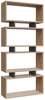 Raamaturiiul Kalune Design Langdon, 72 x 25 x 161 cm, antratsiit/tamm/pruun