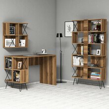 Kirjutuslaud Kalune Design 845 (III), pruun/must