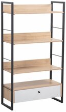 Riiul Home4You Study, 70 x 30 x 124.5 cm, pruun/valge
