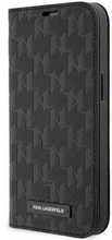 Telefoniümbris Karl Lagerfeld Saffiano Monogram Book Case, iPhone 14 Pro, 6.1, must, KLBKP14LSAKLHPK