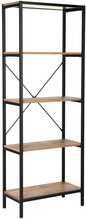 Riiul Home4you Lavina, 60 x 30 x 165 cm, pruun/must