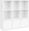 Puidust kapp avatud riiulitega Vasagle LBC33WT, 97,5 x 30 x 97,5 cm, valge