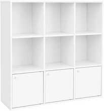 Puidust kapp avatud riiulitega Vasagle LBC33WT, 97,5 x 30 x 97,5 cm, valge