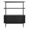 Raamaturiiul Actona Angus, 94 x 27 x 114 cm, must, liugustega