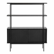 Raamaturiiul Actona Angus, 94 x 27 x 114 cm, must, liugustega