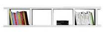 Riiul Kalune Design Snow, 19.5 x 120 x 33.6 cm, valge