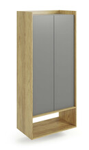 Riidekapp Halmar Mobius 2D, tamm/hall