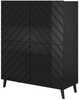 Riiul Cama Meble Abeto, 100,5 x 40 x 121,5 cm, must/läikiv must
