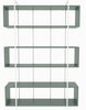Põrandariiul Kalune Design Bruti 875ZNA4512, 120 x 29.6 x 180 cm, valge/roheline