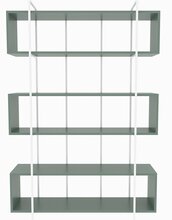 Põrandariiul Kalune Design Bruti 875ZNA4512, 120 x 29.6 x 180 cm, valge/roheline
