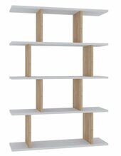 Raamaturiiul Kalune Design Harmon, 90 x 25 x 127.4 cm, tamm/valge