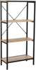 Riiul Home4you Lavina, 60 x 30 x 127,5 cm, saar/tuhk, must