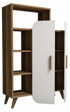 Põrandariiul Kalune Design Form 845, 90 x 32 x 132 cm, valge/pähkel