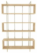 Raamaturiiul Kalune Design Bruti, 120 x 29.6 x 180 cm, kuldne/tamm