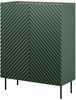 Raamaturiiul Cama Meble Onda 2D2SZ, 98 x 45 x 127 cm, roheline