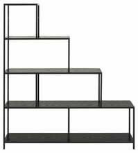 Riiul Actona Seaford, 135 x 35 x 150 cm, must