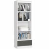 Riiul Akord R60, 35 x 60 x 180 cm, valge/hall