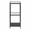Riiul Actona Seaford, 35 x 37 x 82,5 cm, must, klaas/metall