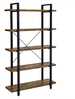 Raamaturiiul Vasagle LLS55BX, 33,5 x 105 x 177,5 cm, 5 riiulitasandit, vintage pruun-must