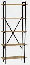 Raamaturiiul Kalune Design Kinder 495SSE1223, 72 x 25 x 170 cm, tamm/must