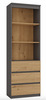 Kontori raamaturiiul Top E Shop Regal RS-60, 60 x 35 x 180 cm, antratsiit/tamm