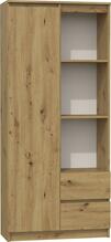 Kontori raamaturiiul Top E Shop RS-80 Bily, 80 x 35 x 180 cm, pruun