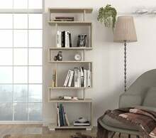 Raamaturiiul Hanah Home Blok, 60 x 165 x 19,5 cm, pruun, travertiin