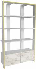 Raamaturiiul Kalune Design Elena 875ZNA4615, 31.5 x 93.6 x 160 cm, valge