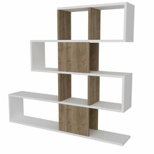 Põrandariiul Kalune Design Karlin II, 19.5 x 120 x 109 cm, valge/pruun
