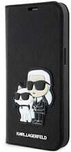 Telefoniümbris Karl Lagerfeld KLBKP14LSANKCPK, iPhone 14 Pro, 6.1, must, Saffiano Karl & Choupette
