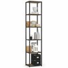 Metallist raamaturiiul Akord Loft 400, 32 x 40 x 192 cm, must/tamm
